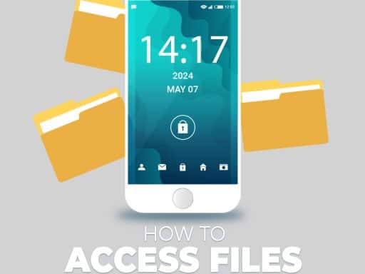 A locked Android phone screen displaying the message вЂњHow to Access Files on a Locked Android.вЂќ