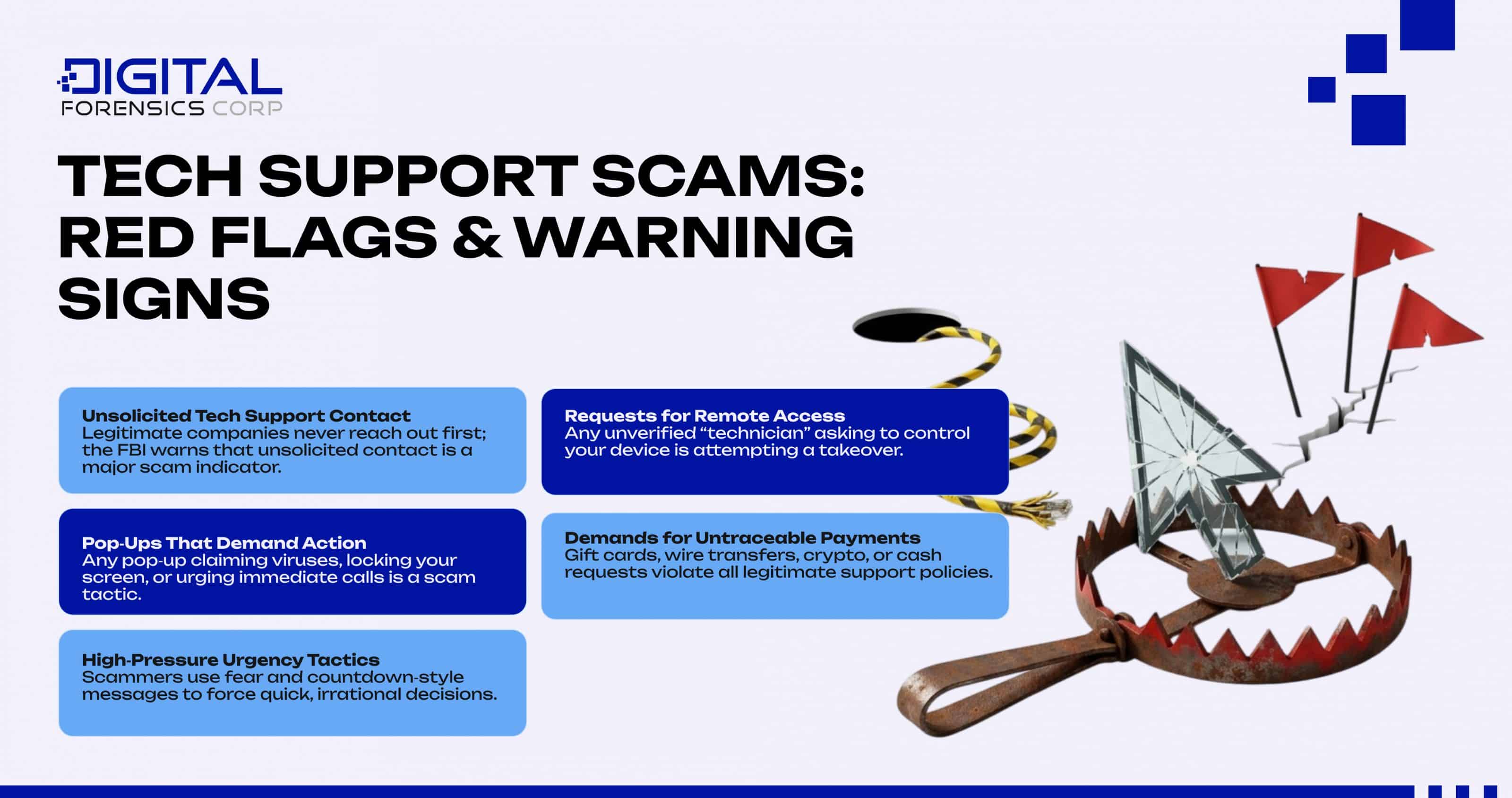 Tech Support Scams - Red Flags & Warning Signs
